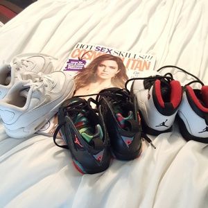 3 airs of baby boy Nikes Jordan's black and white